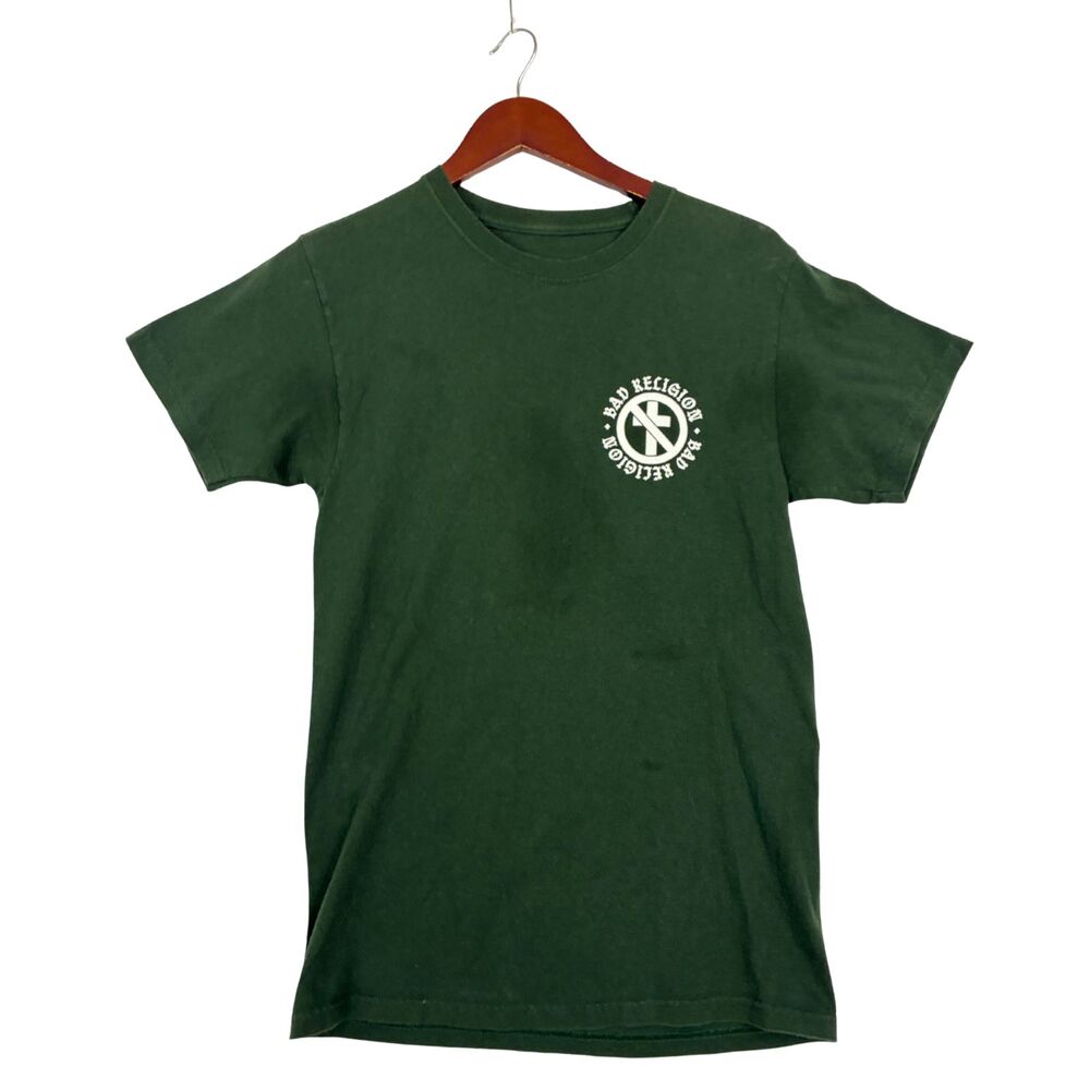 Bad Religion 2024 World Tour T Shirt Green Punk Rock Band Concert Crossbuster